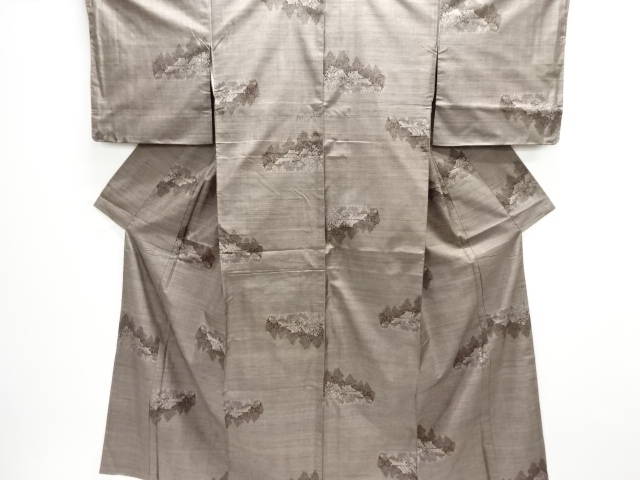 JAPANESE KIMONO / DORO OSHIMA TSUMUGI (9 maruki) / WOVEN HOUSE SCENERY 